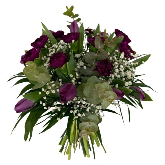 Ramo Elegante de Tulipanes y Paniculata