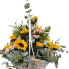 Cesta Floral Premium con Girasoles para Regalo