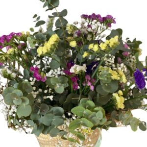 Cesta Floral Silvestre en Base de Mimbre