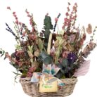 Cesta de Flores Secas y Preservadas Estilo Boho