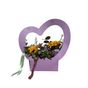 Caja Floral Romántica con Flores Naturales