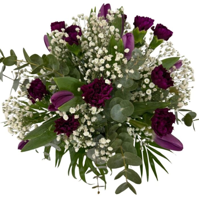 Ramo Elegante de Tulipanes y Paniculata