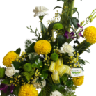 Centro Floral Amarillo y Blanco para Todos los Santos