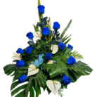 Centro Floral Azul y Blanco para Todos los Santos