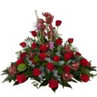 Arreglo Floral Premium de Rosas Rojas y Orquídeas